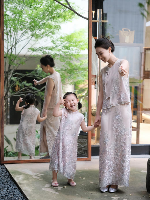 盛唐牡丹| Kids 意大利进口蕾丝旗袍裙(儿童) 商品图5