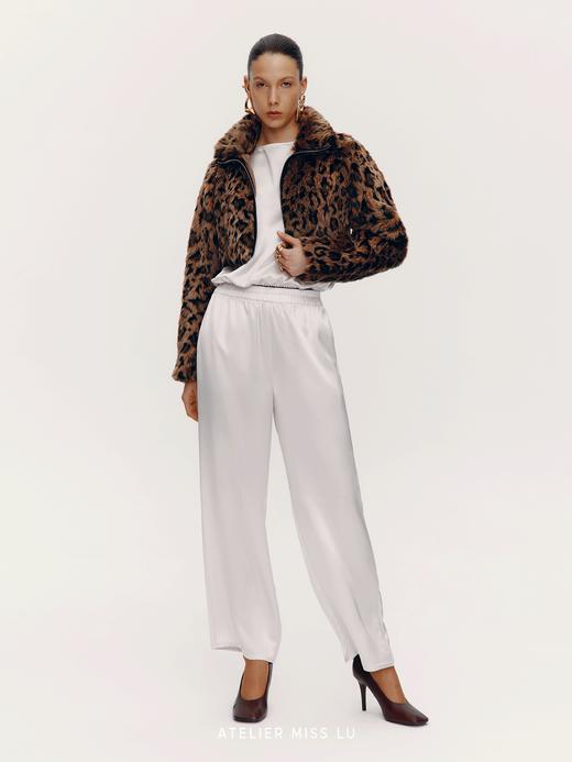 【野性呼唤】仿皮草拉链豹纹短外套 商品图1