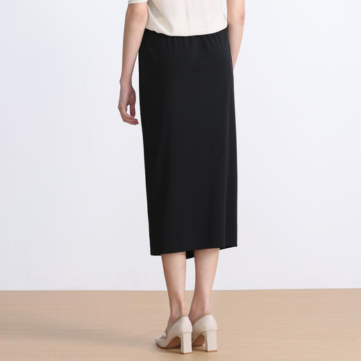 EITIE爱特爱夏季新款气质高级感提褶高腰包臀半身裙7806518 商品图4