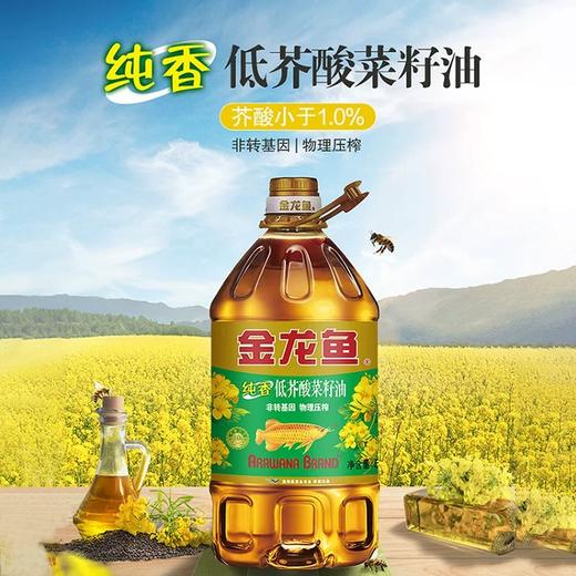 金龙鱼非转基因 纯香低芥酸菜籽油 5L/壶 商品图2