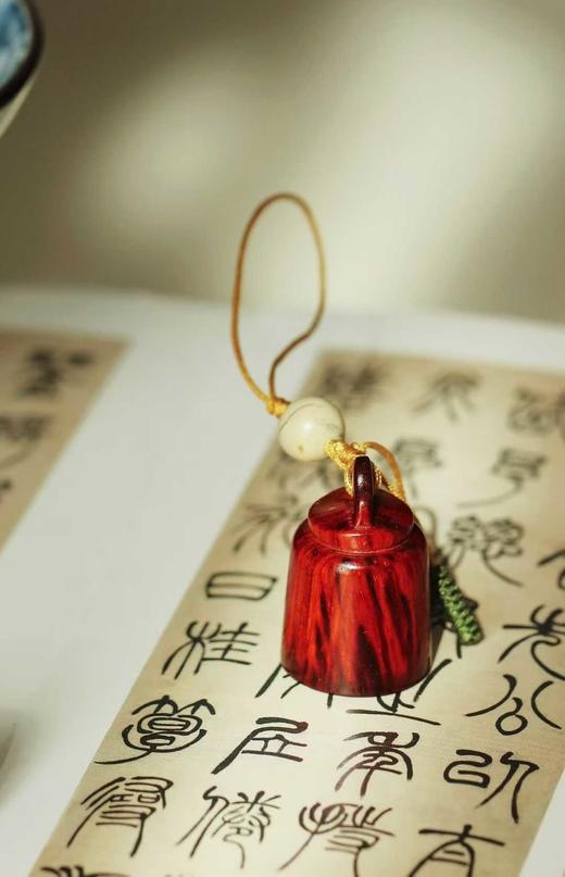 称心如意°圆柱形紫檀印章挂件 商品图0