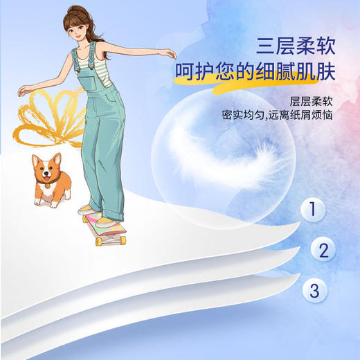 【24包/整箱】洁柔抽纸缤纷擦手餐巾纸卫生纸面巾纸抽100抽 包装随机 商品图3