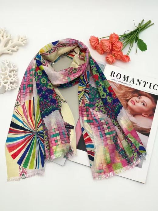 ｛特卖｝100%羊毛围巾花型二十九彩绘骆驼～喜出 商品图5