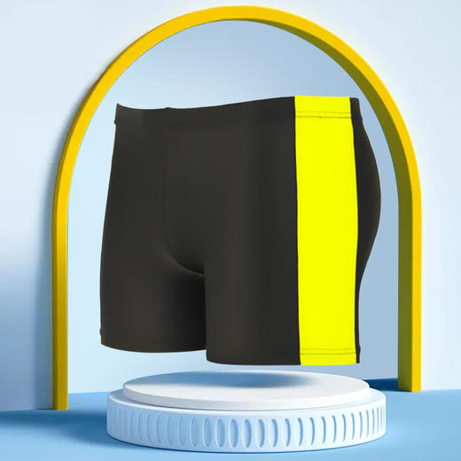 【尺码可选】儿童泳裤牛奶丝平角游泳裤男童休闲速干游泳短裤颜色随机 商品图5