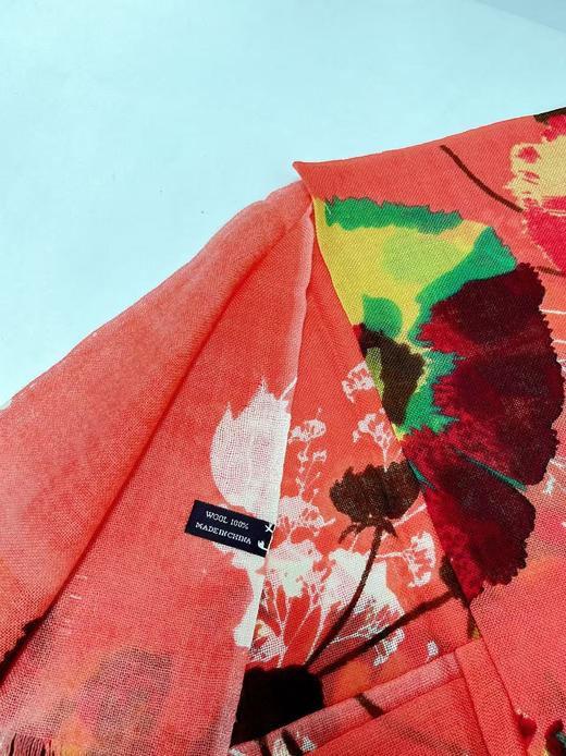 ｛特卖｝100%羊毛围巾花型三十西瓜红花卉～喜出 商品图2