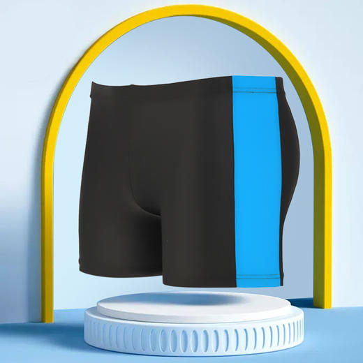 【尺码可选】儿童泳裤牛奶丝平角游泳裤男童休闲速干游泳短裤颜色随机 商品图4