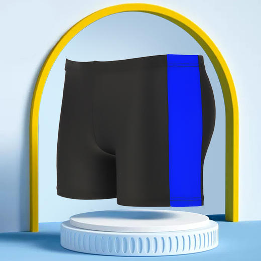 【尺码可选】儿童泳裤牛奶丝平角游泳裤男童休闲速干游泳短裤颜色随机 商品图2