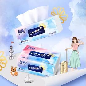 洁柔抽纸缤纷擦手餐巾纸卫生纸面巾纸抽3层100抽 新老包装随机