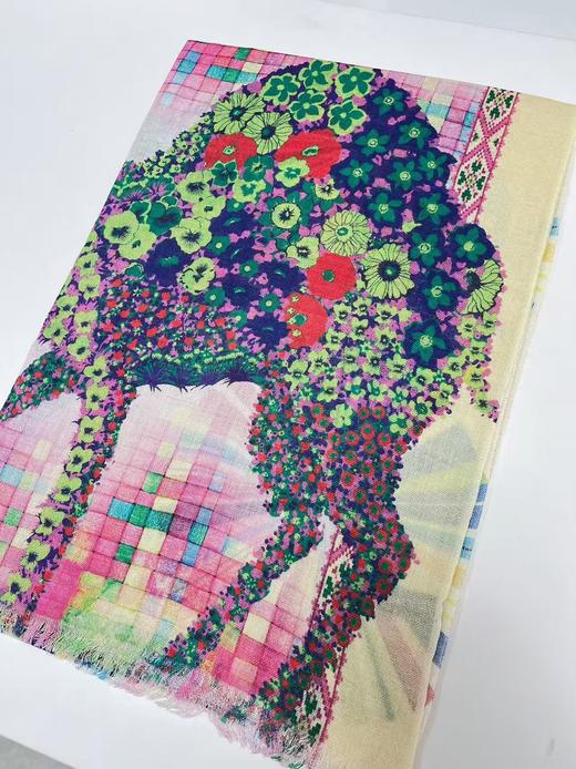 ｛特卖｝100%羊毛围巾花型二十九彩绘骆驼～喜出 商品图4