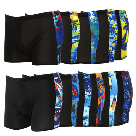 【100-210斤可选】泳裤男款速干防尴尬游泳裤男士平角牛奶丝泳裤泳池温泉泳衣/件颜色随机 商品图5