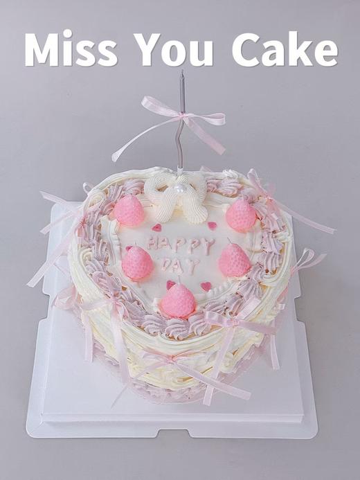 定制款裸蛋糕 - 粉色草莓心 商品图0