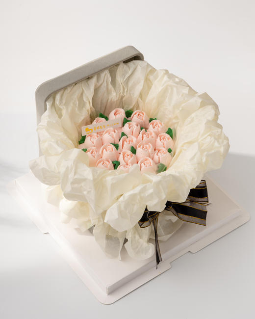 简约戒指盒花束蛋糕（百分百进口动物奶油） 商品图1