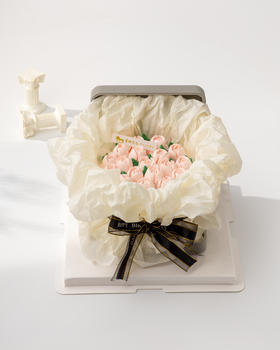 简约戒指盒花束蛋糕（百分百进口动物奶油）
