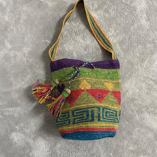 【预售7天，不退不换】良木礼拉菲草彩条包（00810） 商品图0