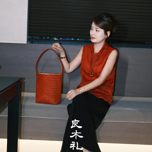 【预售7天，不退不换】良木礼牛皮编织包（11288） 商品图0