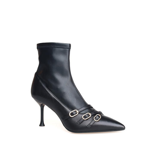 豪麟名鞋LORIBLU女鞋短靴羊皮革6AXTSF19黑色 商品图0