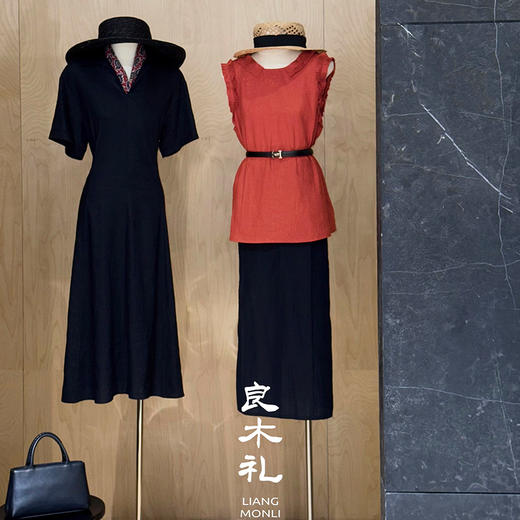 【部分现货】良木礼亚麻真丝裙（7882） 商品图0