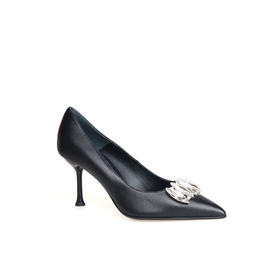 豪麟名鞋LORIBLU女鞋皮鞋羊皮革6AXSS396黑色