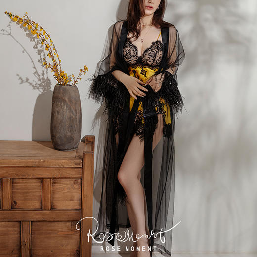 极致性感网纱羽毛长袍 P250102 商品图2