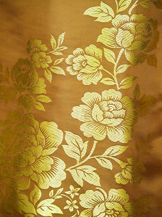 盛唐婧| 新中式老缎圆领斜襟七分袖上衣 商品图5