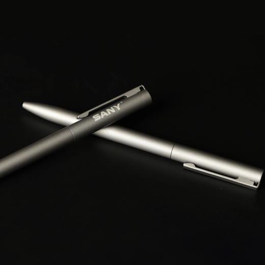 简约金属旋转中性笔-暮云灰 商品图0