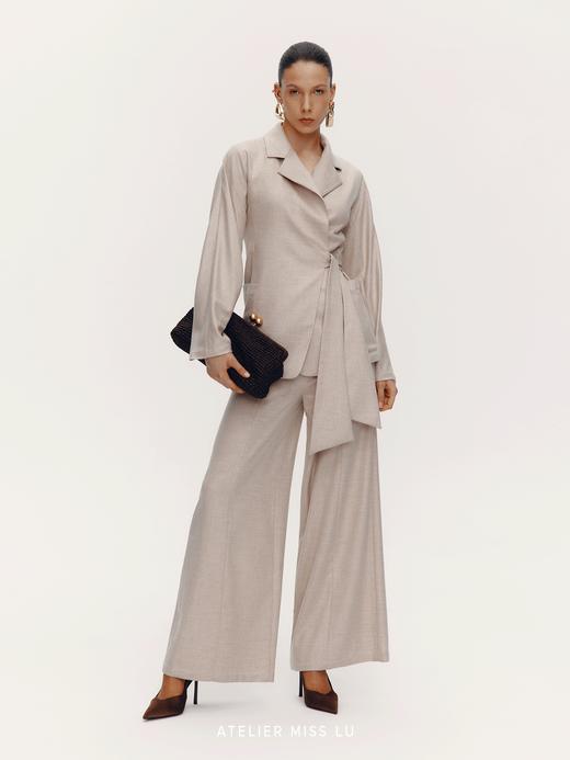 【雾气巴黎诗】老钱风绵羊毛混纺柔软裹身西装外套 商品图0