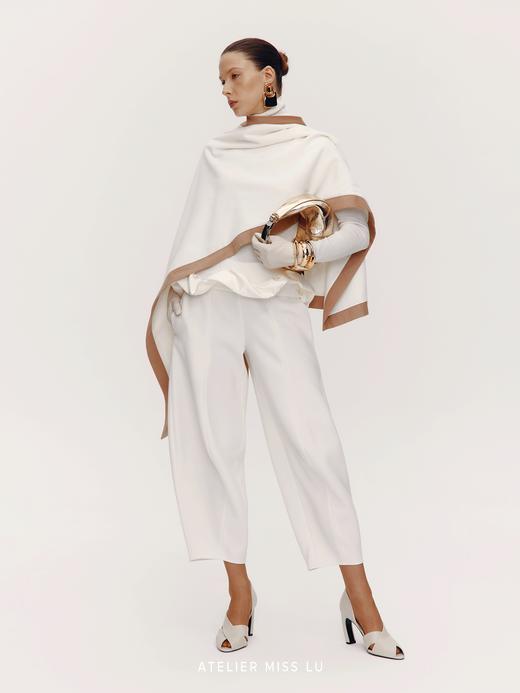 【戏剧之后】艺术感弯刀廓形长裤 商品图2