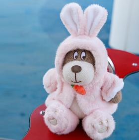 小熊汉斯萌萌兔黛丝--（坐式粉色）