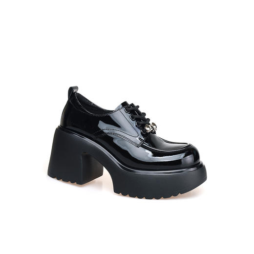 豪麟名鞋迪嘉女鞋乐福鞋牛移膜革DJYRA52WS009黑色 商品图0