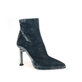 豪麟名鞋LORIBLU女鞋短靴织物6AHTAF36灰色