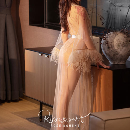 极致性感网纱羽毛长袍 P250102 商品图3