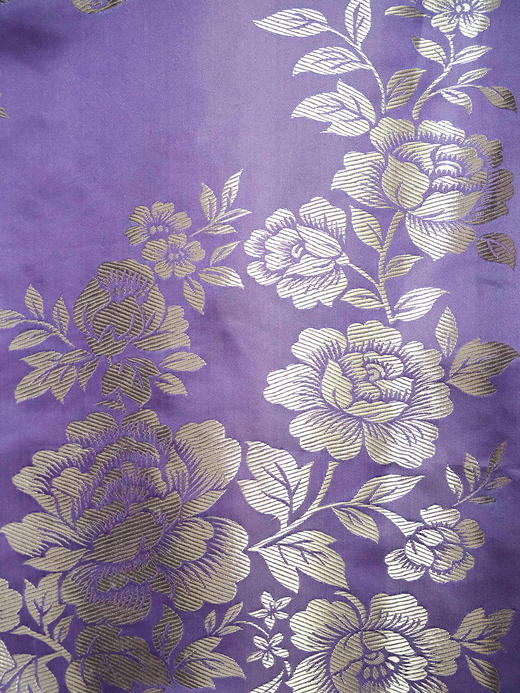 盛唐婧| 新中式老缎圆领斜襟七分袖上衣-紫色 商品图5