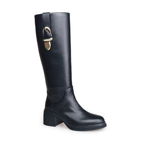 豪麟名鞋LORIBLU女鞋长靴羊皮革6ALOR04F黑色