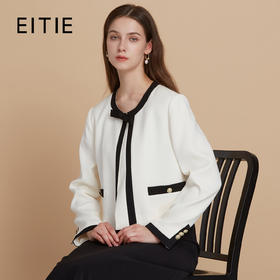 EITIE爱特爱气质小香风高级感撞色秋季新款短外套C2503812