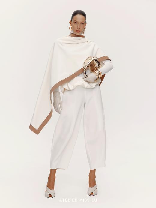 【戏剧之后】艺术感弯刀廓形长裤 商品图1