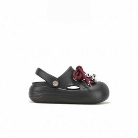 【特价秒杀】大头绑带水钻厚底洞洞鞋 5.5cm增高｜三色可选【福利品】