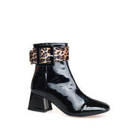 豪麟名鞋NILA&NILA女鞋短靴牛移膜革PA649黑色