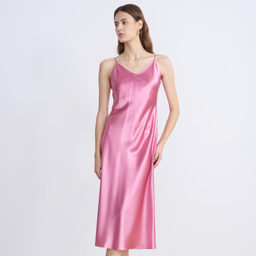 EITIE爱特爱缎面粉色吊带礼服裙7907623 商品图2