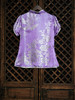 盛唐婧| 新中式老缎圆领斜襟七分袖上衣-紫色 商品缩略图6