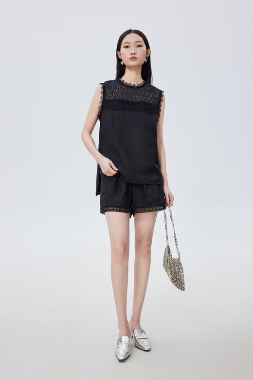 臣禾新贵亚麻套装 无袖背心 短裤	JZ252010775 商品图1