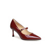 豪麟名鞋进口迪嘉女鞋玛丽珍鞋牛移膜革W25311酒红色 商品缩略图0