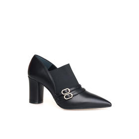 豪麟名鞋LORIBLU女鞋深口鞋羊皮革6AXSTF64A黑色