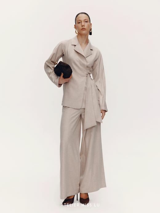 【雾气巴黎诗】老钱风绵羊毛混纺柔软裹身西装外套 商品图3