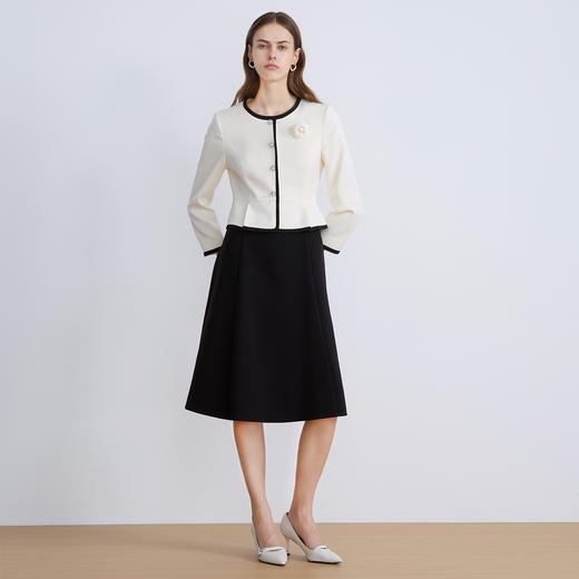 【早秋连衣裙】EITIE爱特爱精致小香风假两件优雅气质秋新款连衣裙C2507824 商品图3