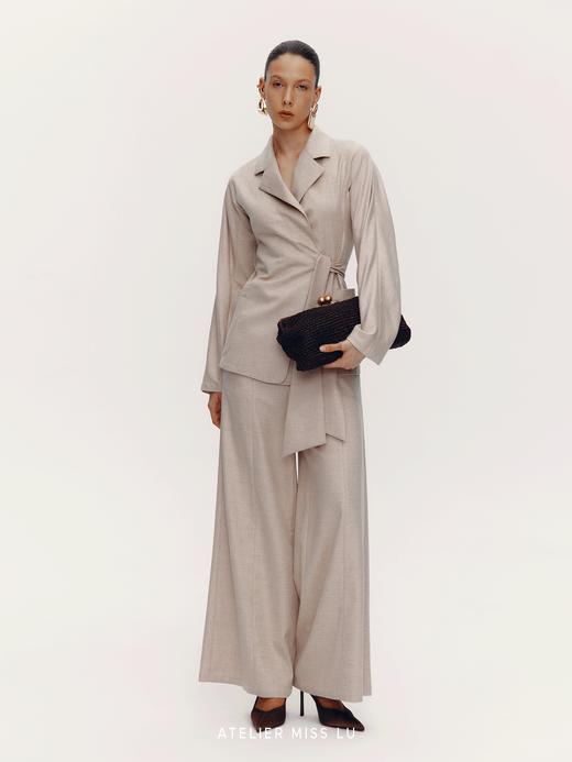 【雾气巴黎诗】老钱风绵羊毛混纺柔软裹身西装外套 商品图2