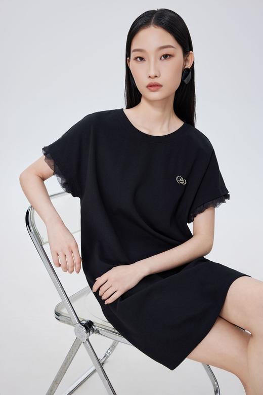 臣禾圆领短袖休闲连衣裙	JZ252020475 商品图3