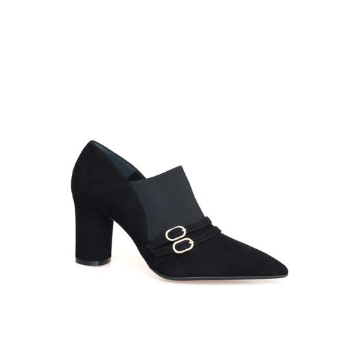 豪麟名鞋LORIBLU女鞋深口鞋羊反绒面革6AXSTF64黑色 商品图0