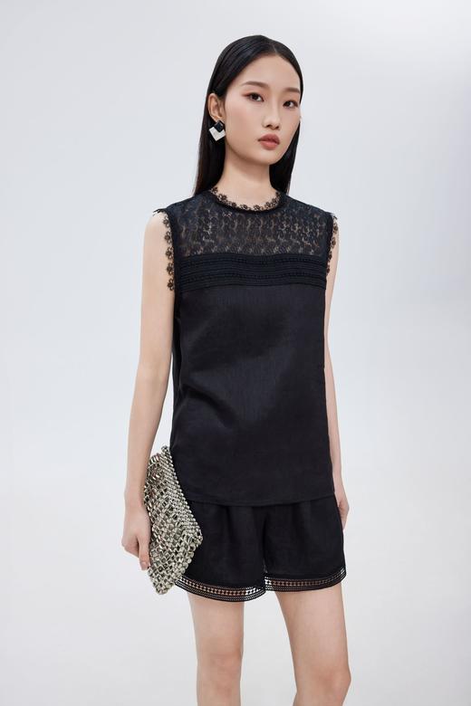 臣禾新贵亚麻套装 无袖背心 短裤	JZ252010775 商品图0