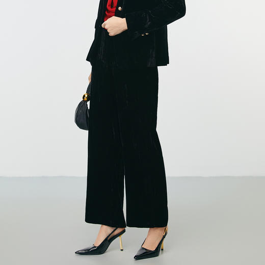 EITIE爱特爱利落干练高腰显瘦时尚通勤直筒休闲裤秋季新款7905608 商品图2