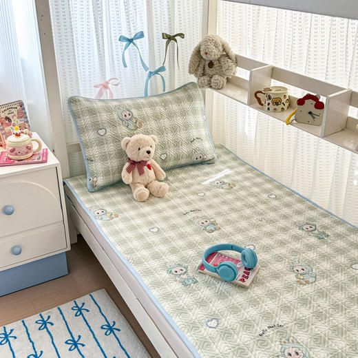 自然醒40支12868全棉夹棉床盖套件三件套大学生宿舍专用卡通被套夹棉床单床盖四季通用JY 商品图1